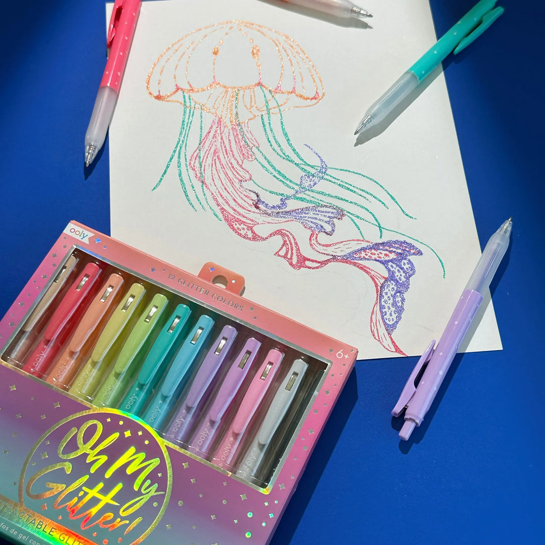 Default Oh My Glitter! Retractable Gel Pens - Set of 12