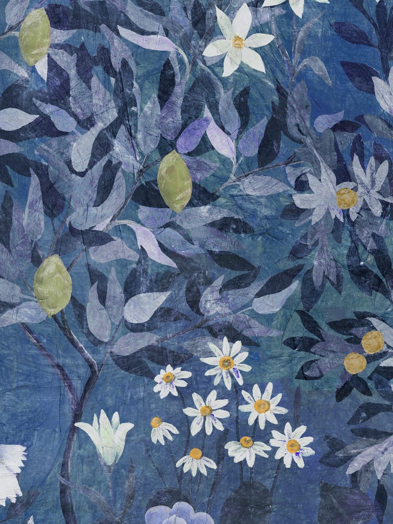 Default Orchard Fresco in Dark Blue - Liberty Tana Lawn Yardage