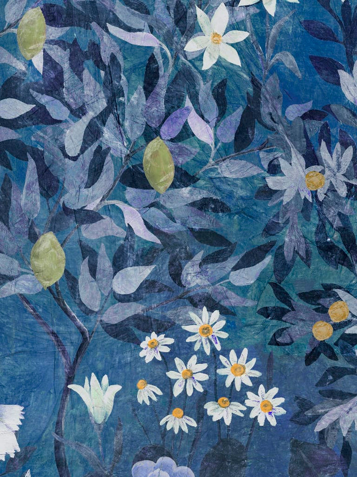 Default Orchard Fresco in Dark Blue - Liberty Tana Lawn Yardage