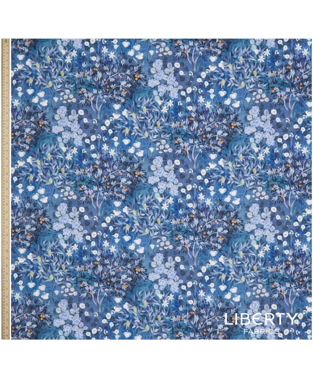 Default Orchard Fresco in Dark Blue - Liberty Tana Lawn Yardage