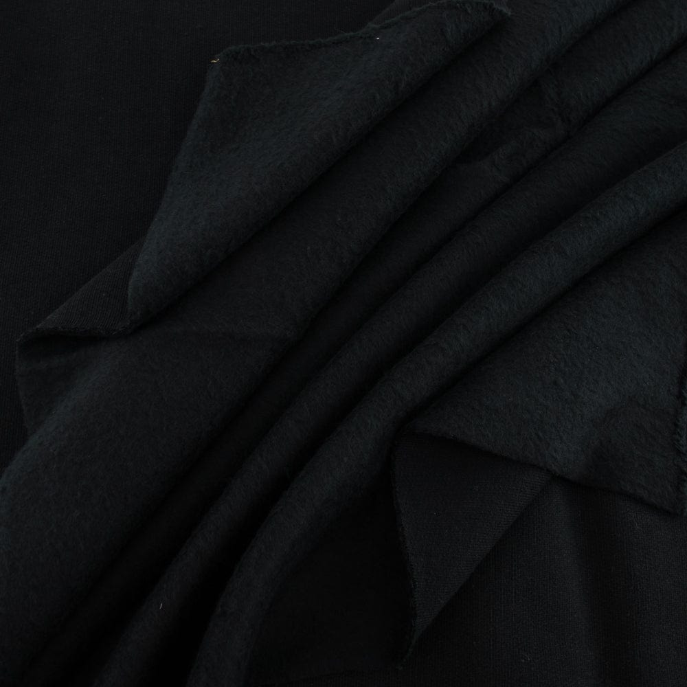 Default Organic Fleece Knit Fleece Solid Black