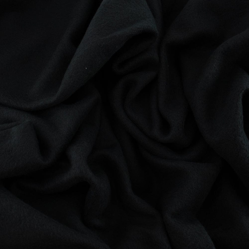 Default Organic Fleece Knit Fleece in Black - Birch Fabric