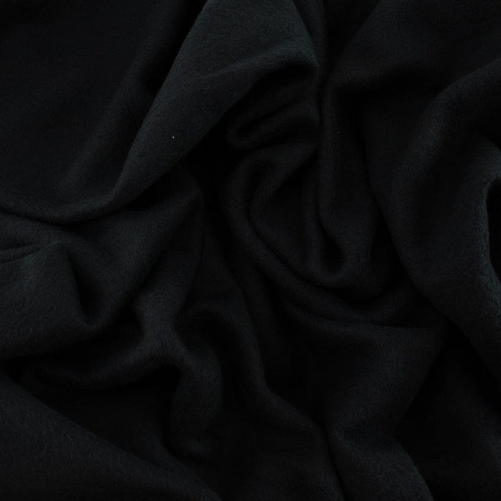 Default Organic Fleece Knit Fleece in Black - Birch Fabric