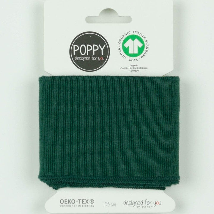 Default Organic Knit Cuffs - Dark Forest Green - 2.75"
