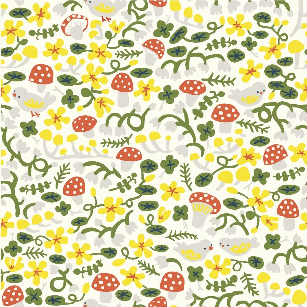 ORGANIC Nasturtium Citrus in Cream - If You Are The Dreamer - Little House Cottons