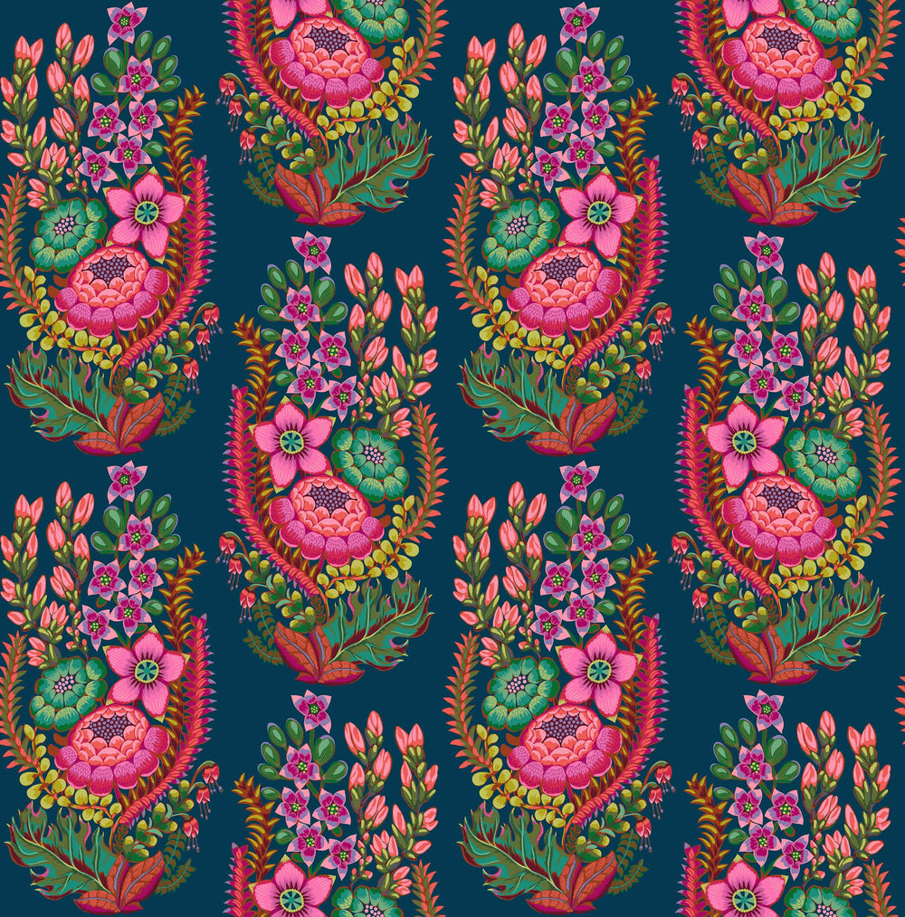 Default Outstretched in Azure - Rhapsody - Anna Maria Textiles