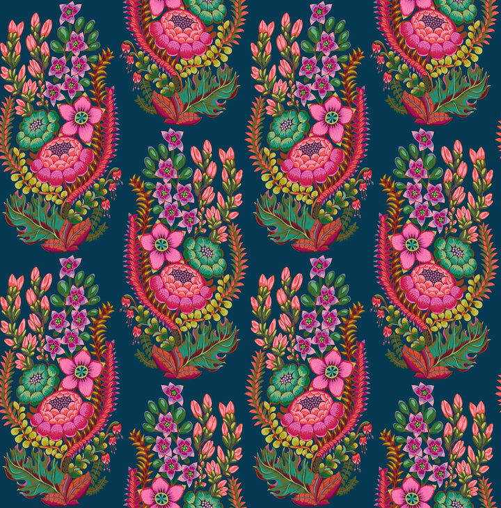 Default Outstretched in Azure - Rhapsody - Anna Maria Textiles