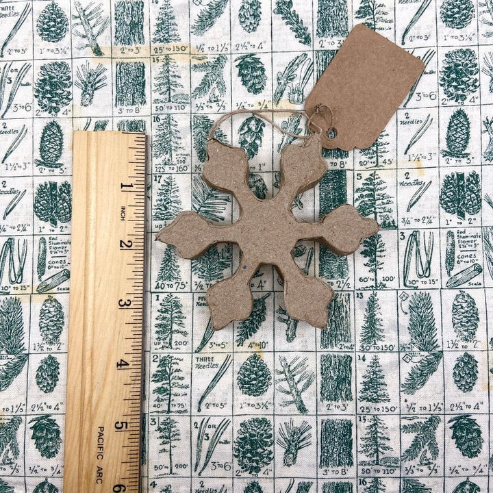 Default Paper Mache Snowflake Ornament 3 1/2" - Online sales only