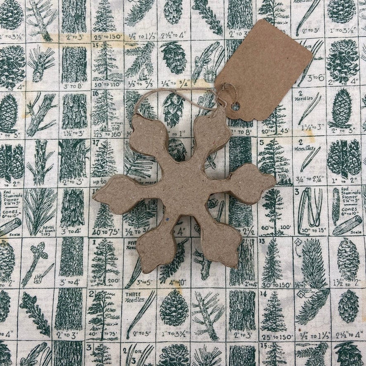 Default Paper Mache Snowflake Ornament 3 1/2" - Online sales only