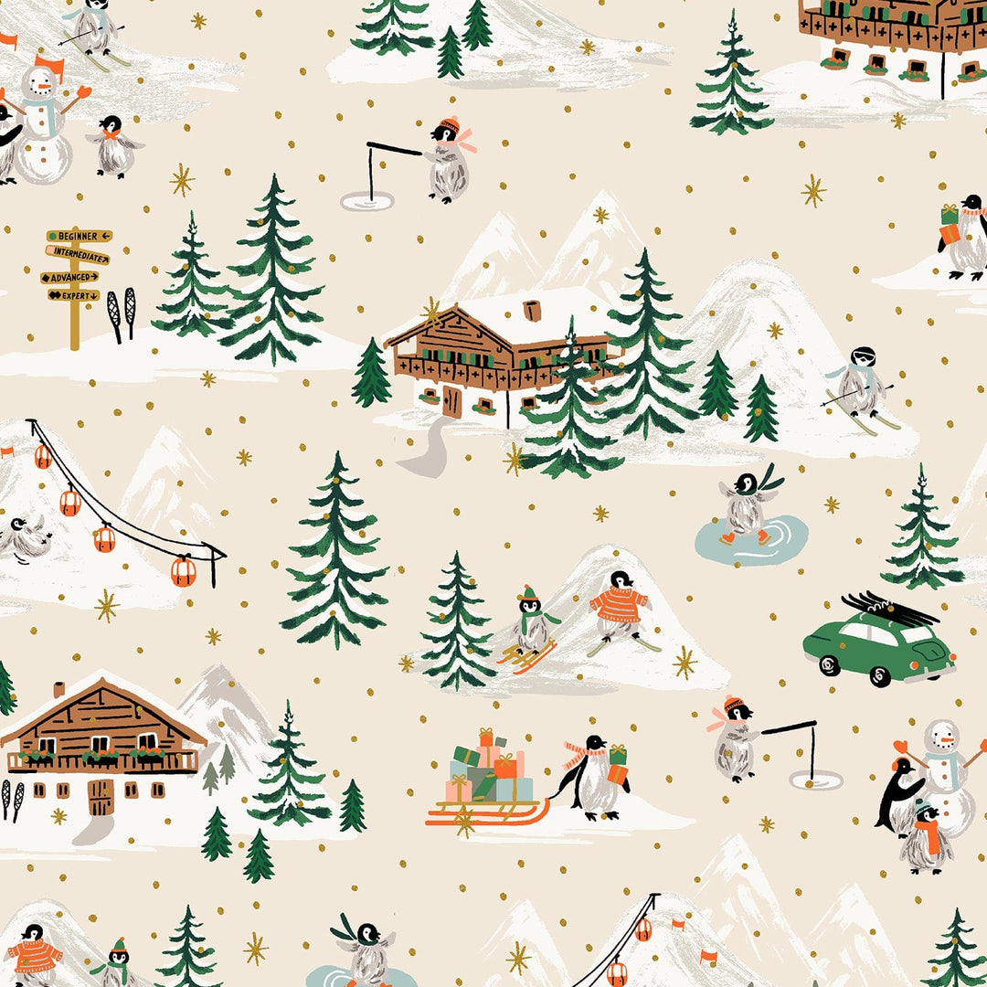 Default Penguin Village in Cream MET Gold - Holiday Classics IV