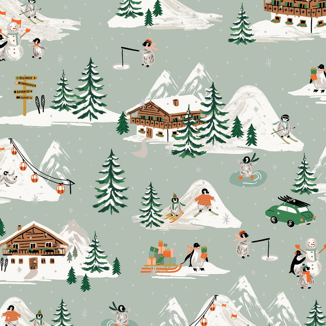 Default Penguin Village in Mint MET Gold - Holiday Classics IV