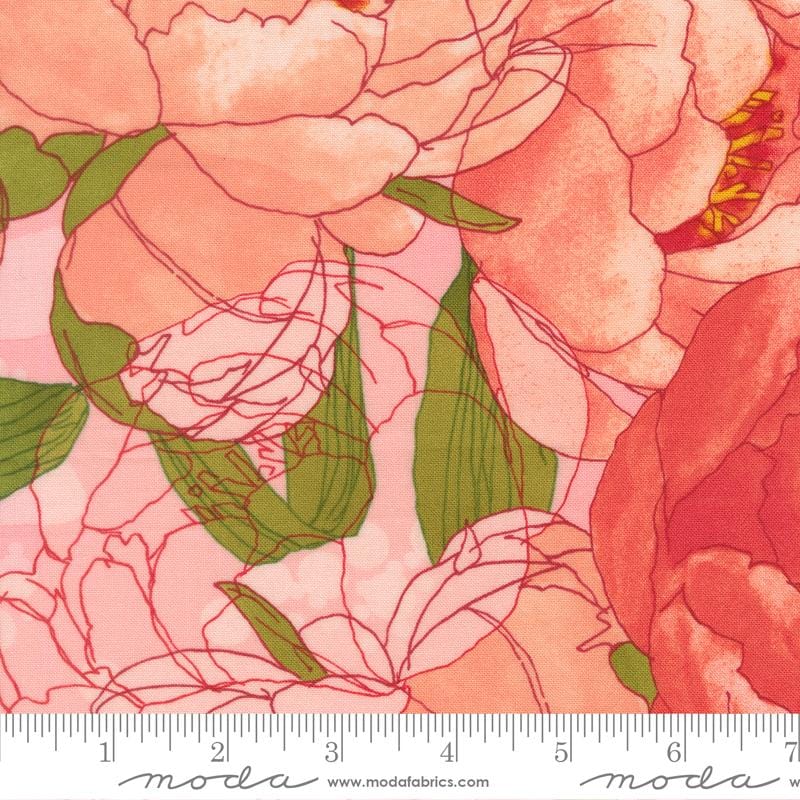 Default Peonies in Cotton Candy - Darling Peony - Moda