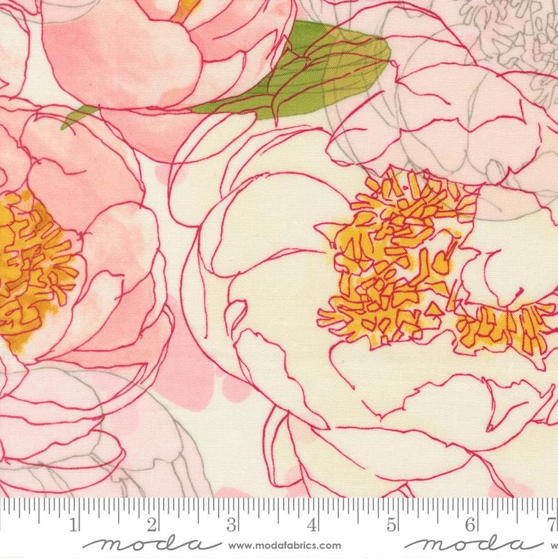 Default Peonies in Cream - Darling Peony - Moda