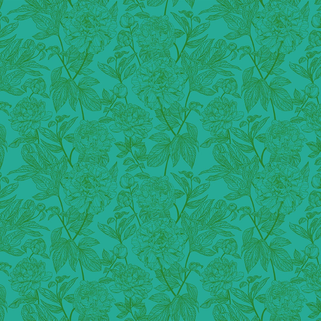 Default Peony in Jade - Indelible - Anna Maria Textiles
