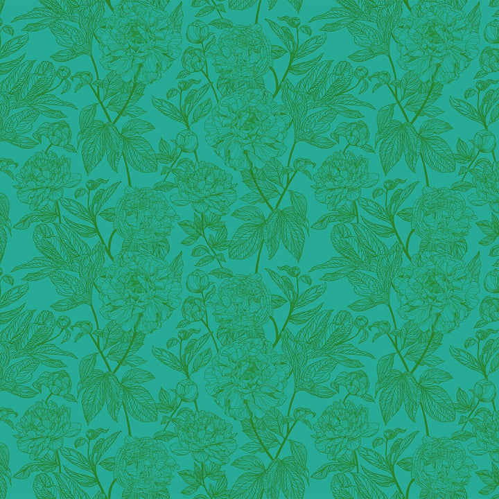 Default Peony in Jade - Indelible - Anna Maria Textiles