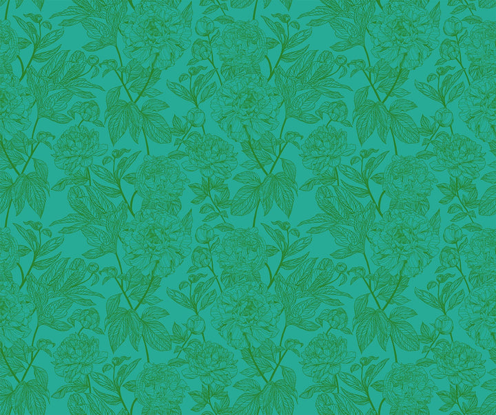 Default Peony in Jade - Indelible - Anna Maria Textiles