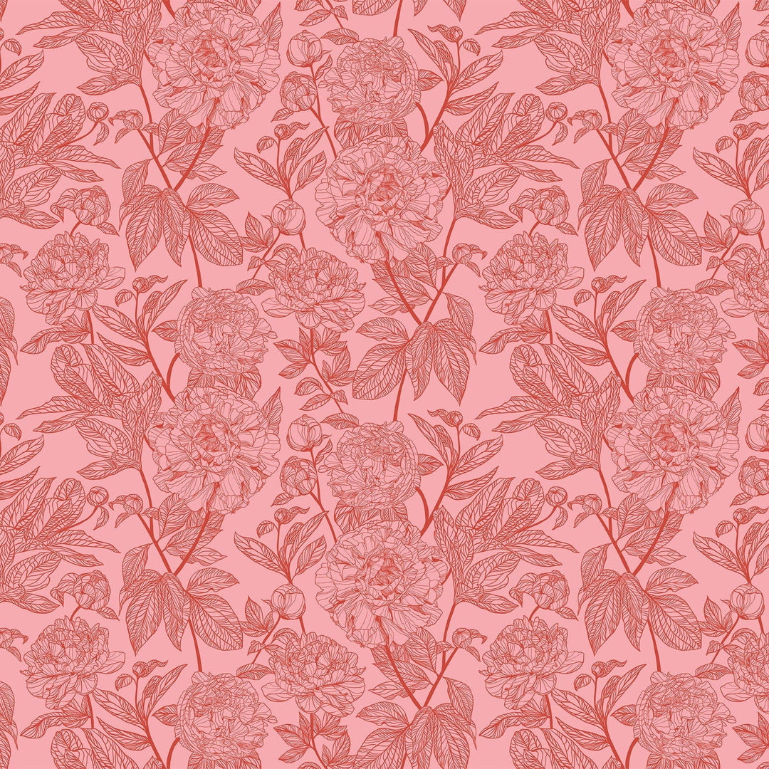 Default Peony in Rouge - Indelible - Anna Maria Textiles