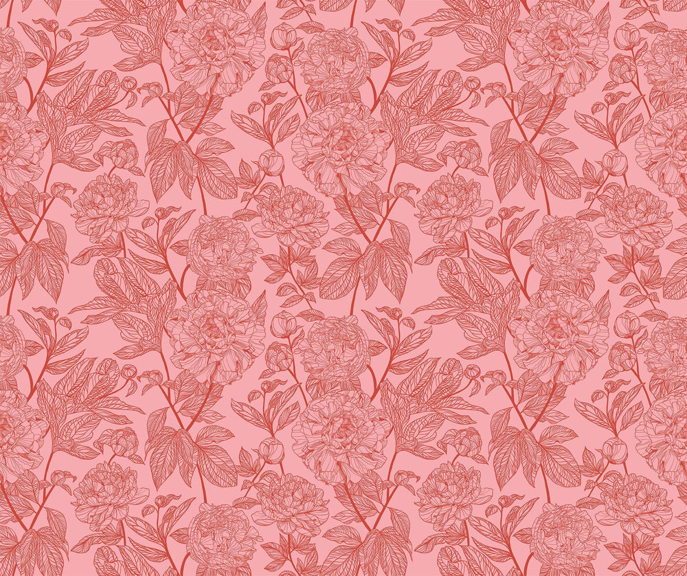 Default Peony in Rouge - Indelible - Anna Maria Textiles