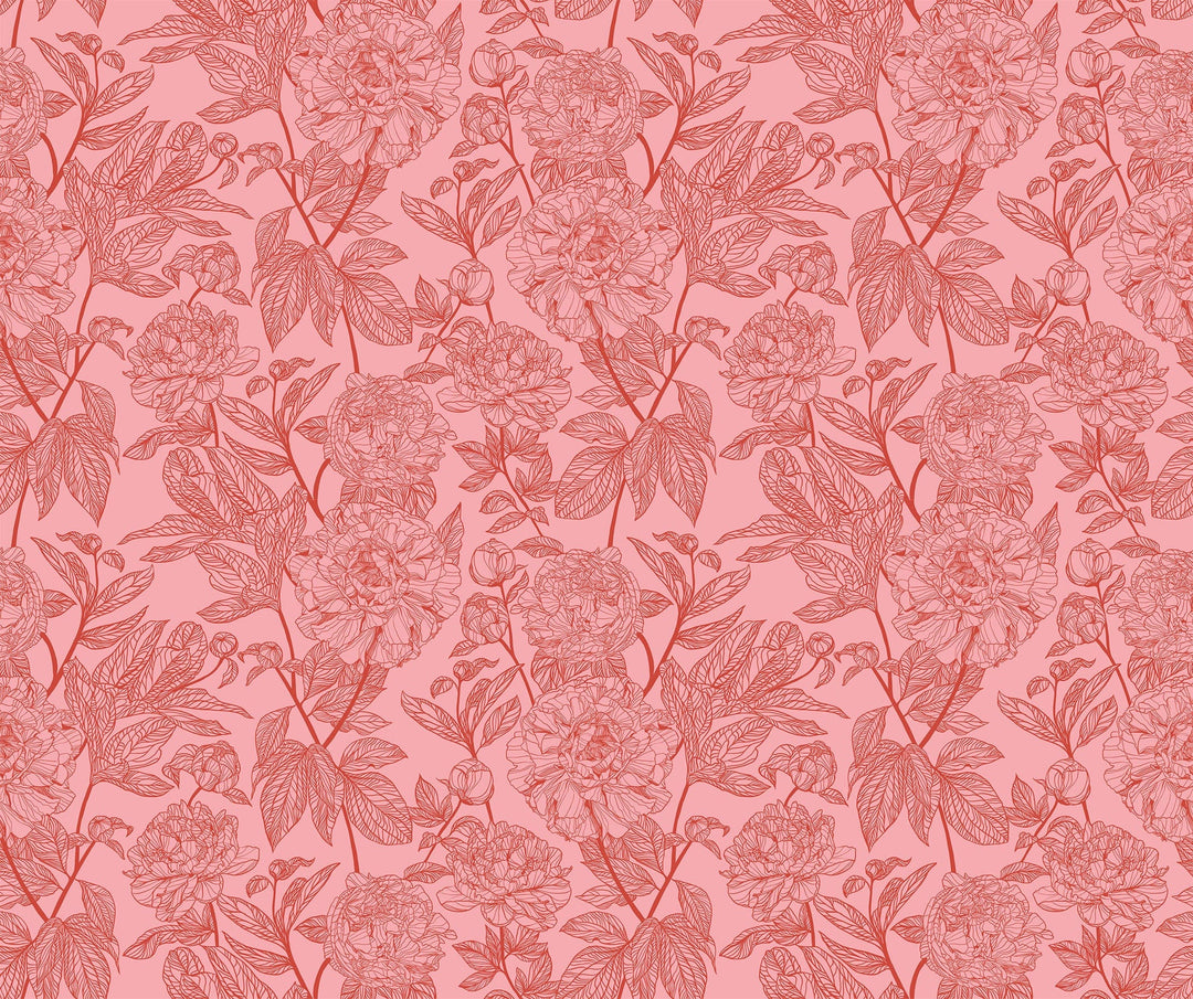 Default Peony in Rouge - Indelible - Anna Maria Textiles
