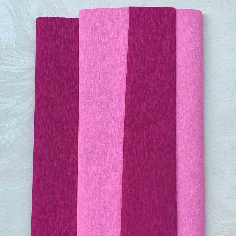 Pink and Berry Double-Sided Crepe Paper, 10 inches x 49 inches