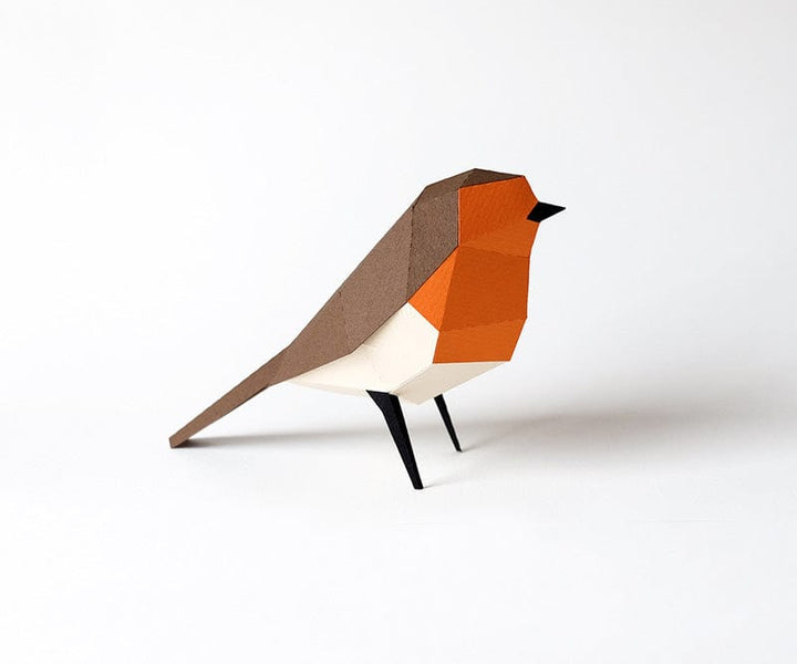 Default Plego 3D Paper Bird Kit - Erithacus Rubecula