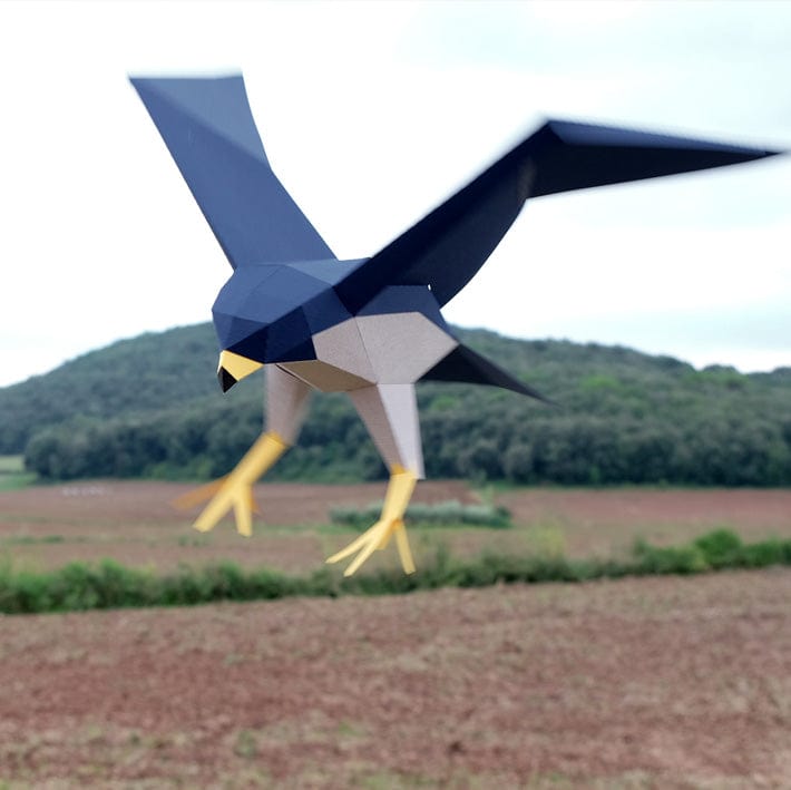 Default Plego 3D Paper Bird Kit - Falco Pergrinus