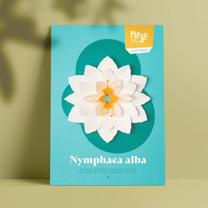 Default Plego 3D Pop-Up Paper Flower Kit - Nymphaea Alba