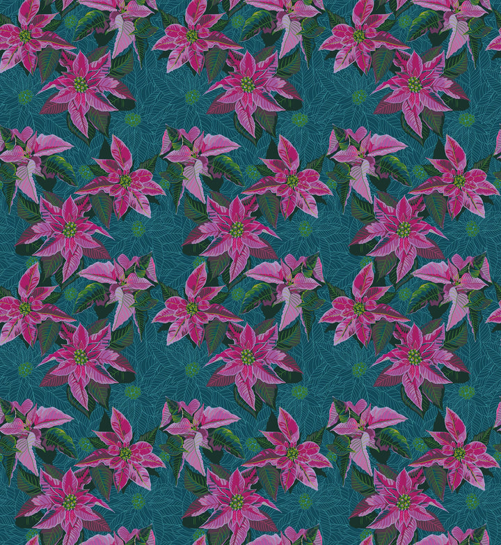 Default Poinsettia in Flourish - Cozy Christmas - Anna Maria Textiles