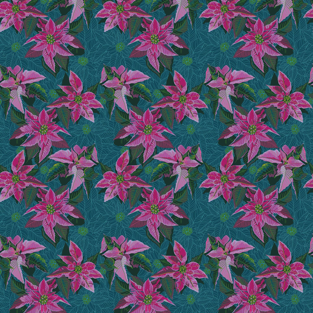 Default Poinsettia in Flourish - Cozy Christmas - Anna Maria Textiles