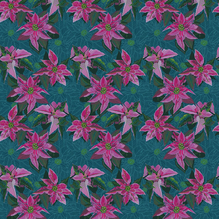 Default Poinsettia in Flourish - Cozy Christmas - Anna Maria Textiles