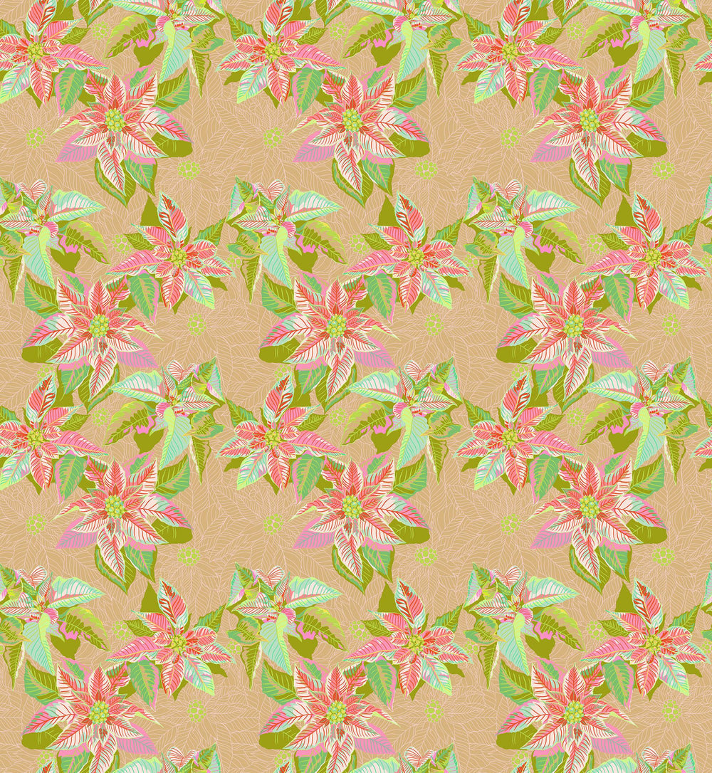 Default Poinsettia in Fresh - Cozy Christmas - Anna Maria Textiles