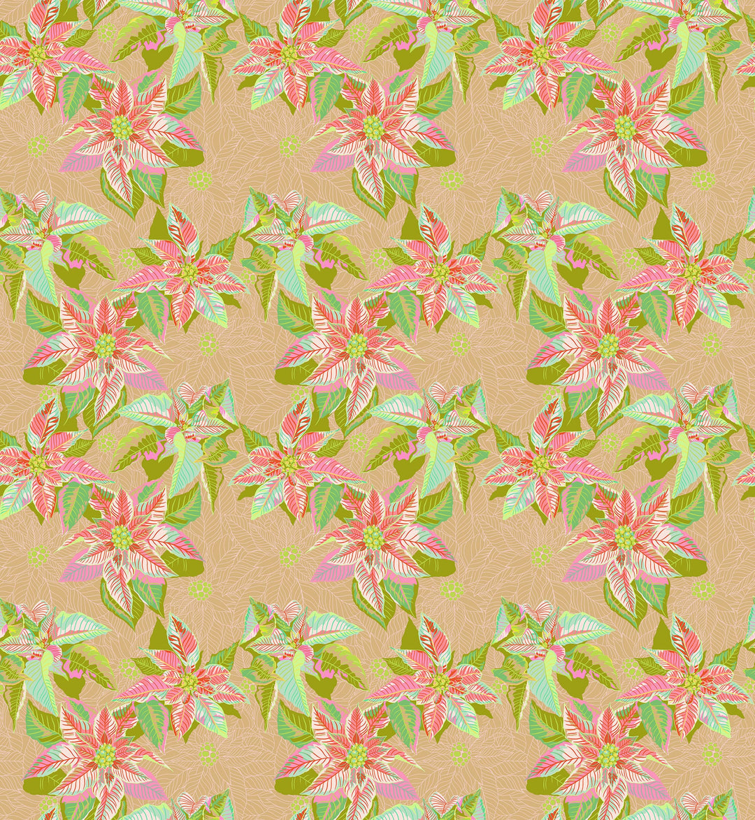 Default Poinsettia in Fresh - Cozy Christmas - Anna Maria Textiles