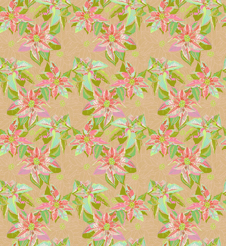 Default Poinsettia in Fresh - Cozy Christmas - Anna Maria Textiles