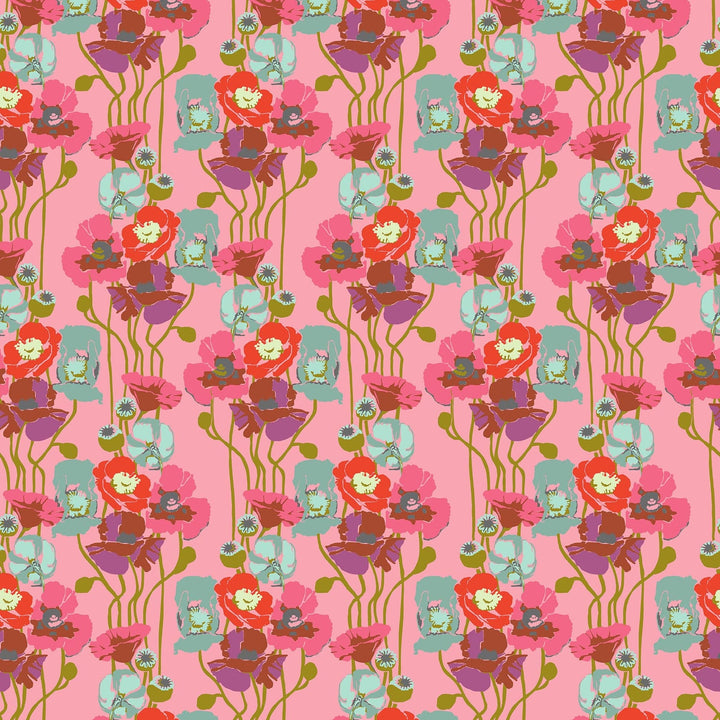 Default Pouring Poppies in Haze - Overdressed - Anna Maria Textiles
