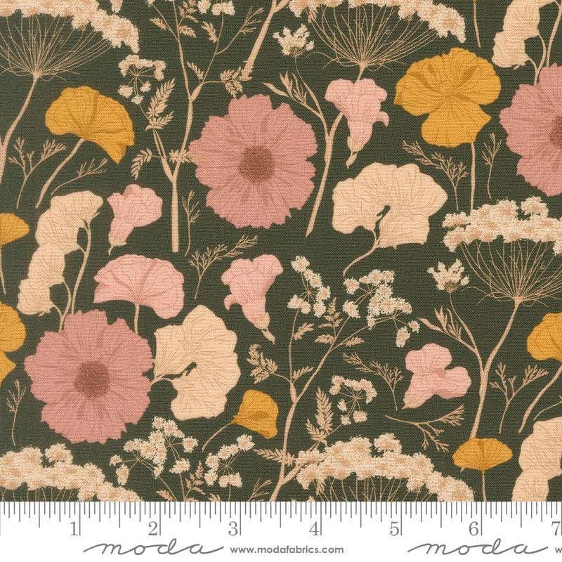 Default Pressed Flower in Pine - Petalush - Kiley's Quilt Room