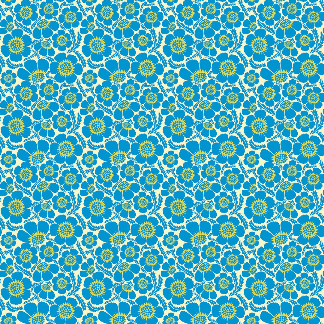 Default Prickly in Cerulean - Clean Cut - Anna Maria Textiles