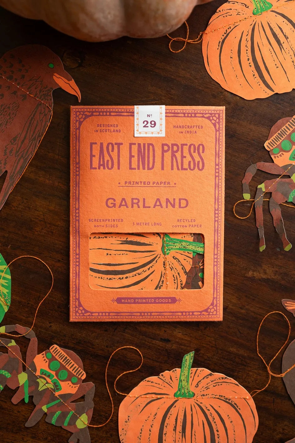 Default Pumpkin Sewn Garland - East End Press