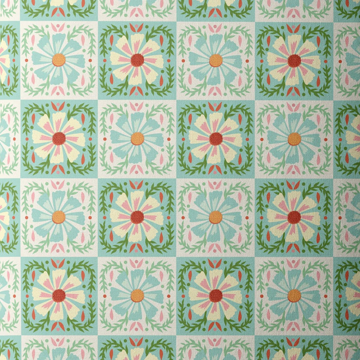 Default Quilted Florals in Mint - Love Bugs - CLOUD 9