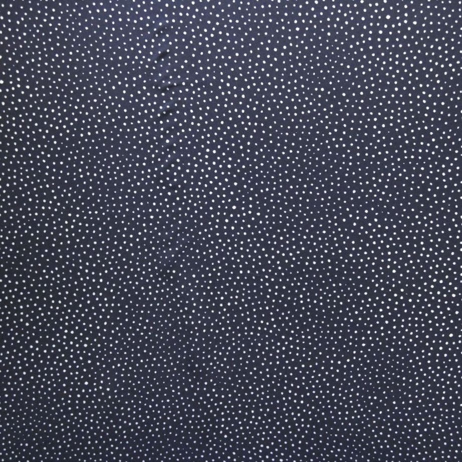 Default Raining Dots in Navy - Viscose Challis
