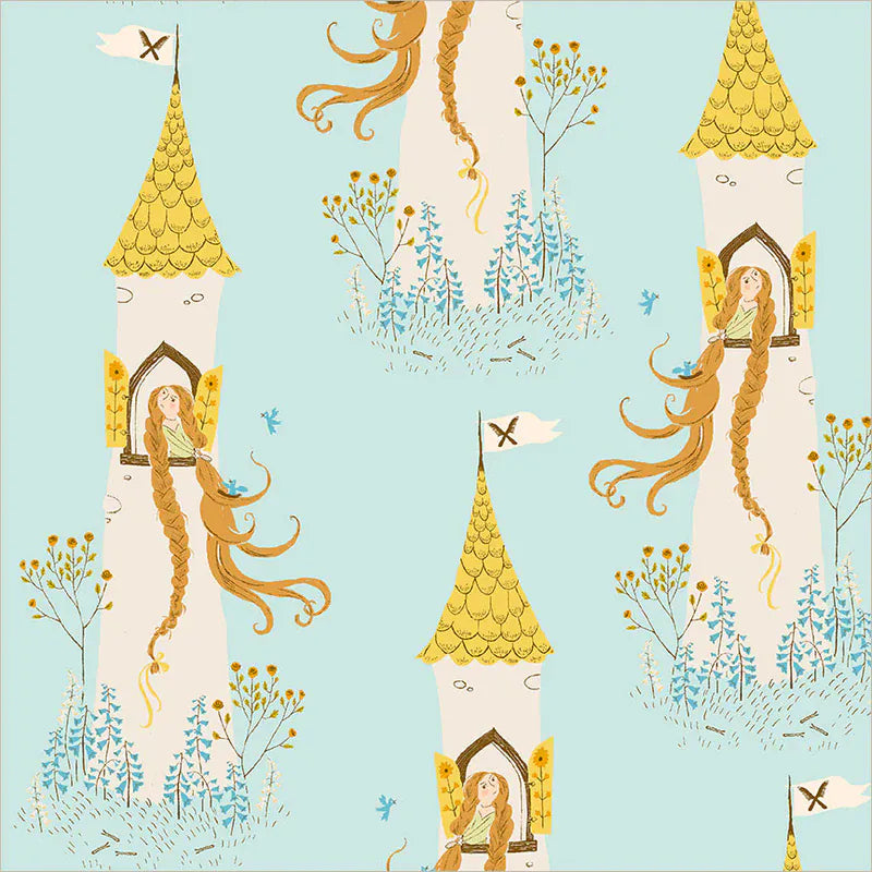 Default Rapunzel in Aqua - Heather Ross Favorites