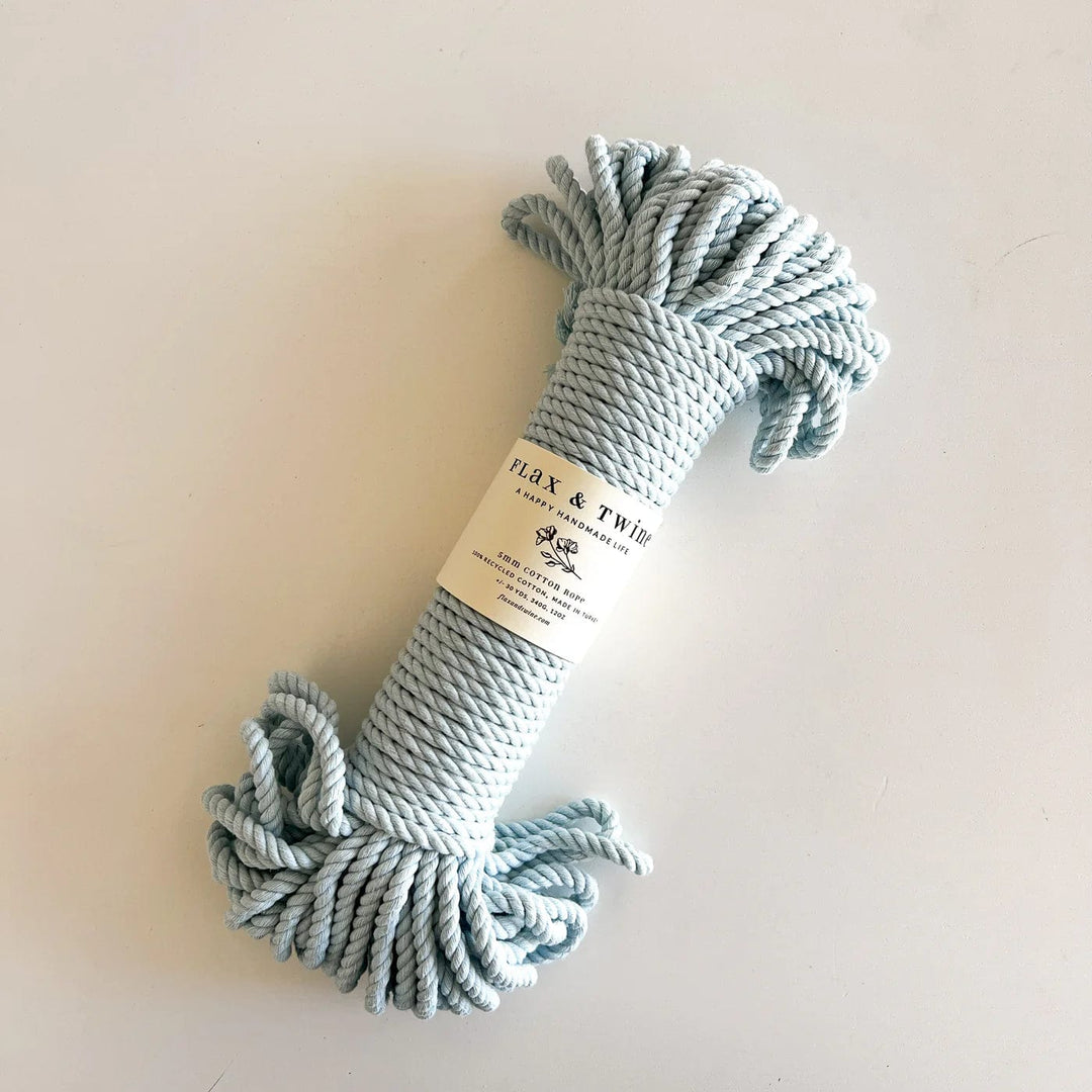 Default Recycled Rope in Frost - 5mm, 30 yards - Flax & Twine