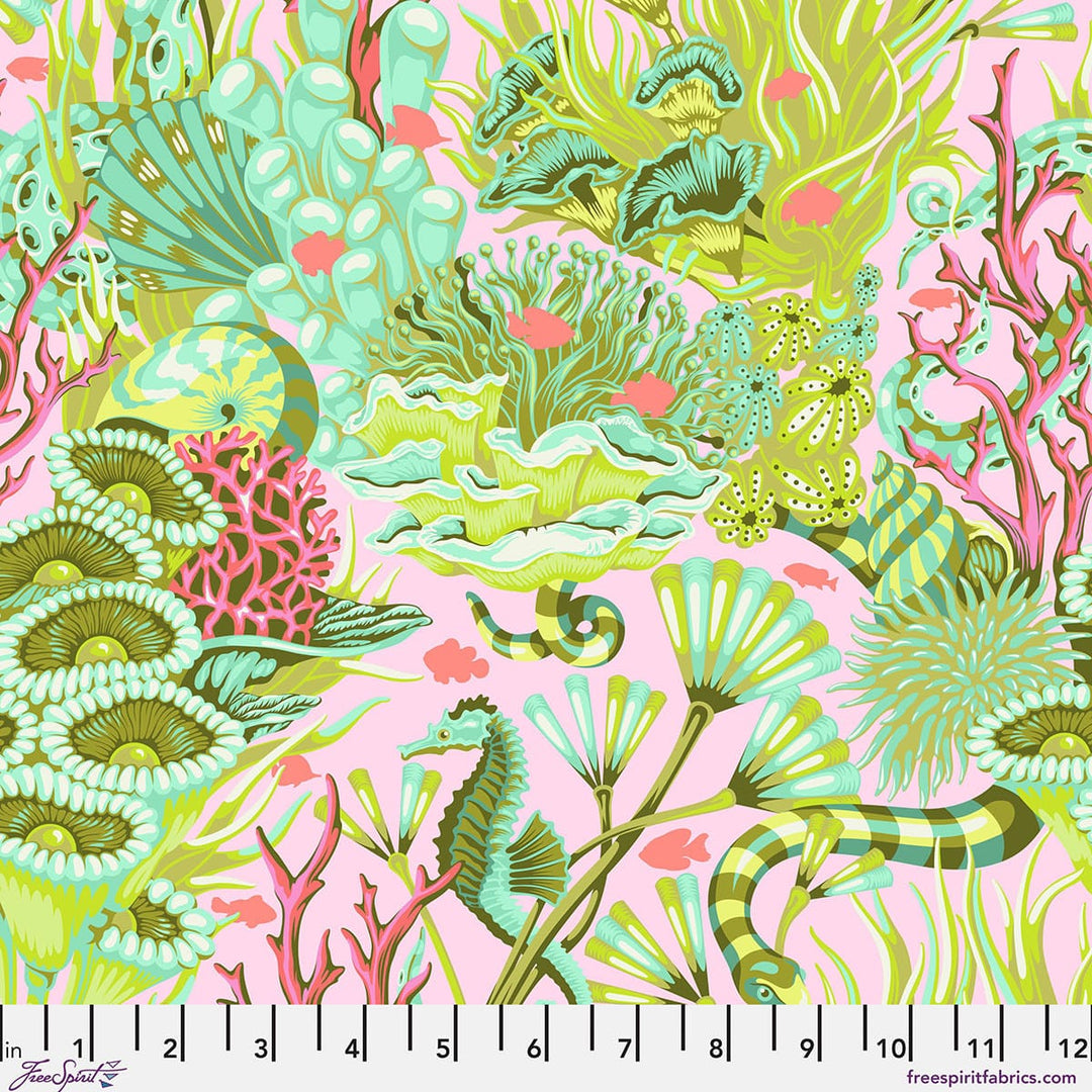 Default Reef What You Sew in Coralline - Floral Reef - Tula Pink