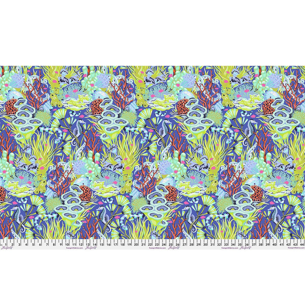 Default Reef What You Sew in Marine - Floral Reef - Tula Pink
