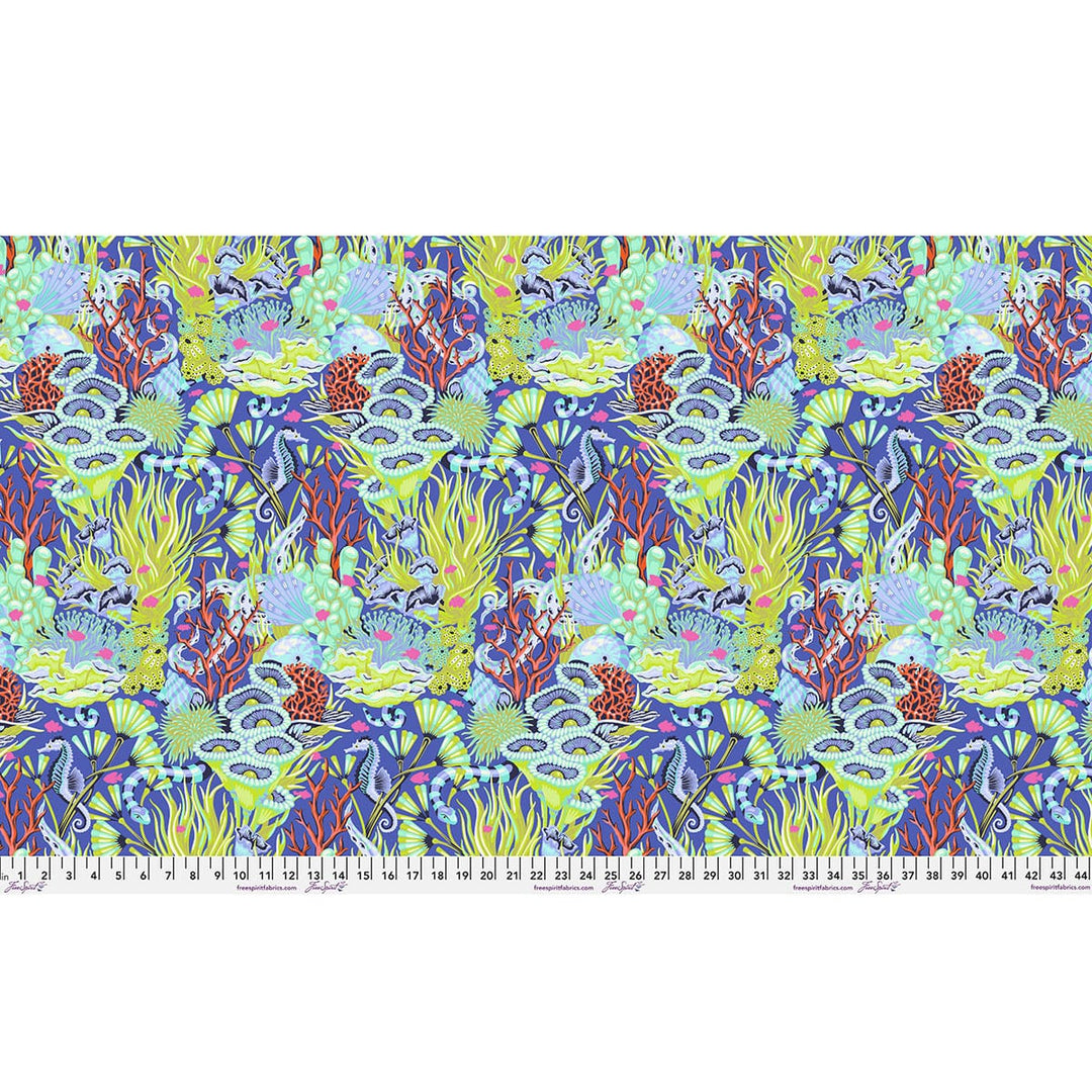 Default Reef What You Sew in Marine - Floral Reef - Tula Pink