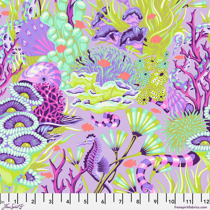 Default Reef What You Sew in Ultraviolet - Floral Reef - Tula Pink