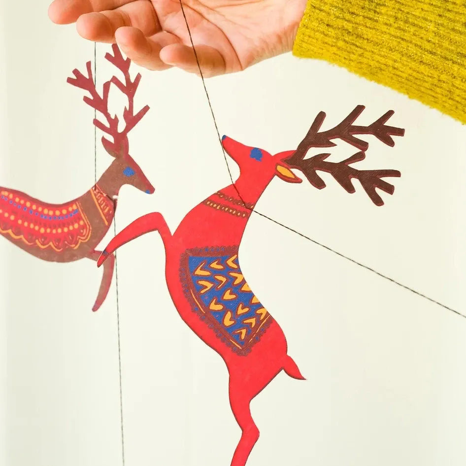 Default Reindeer Sewn Garland from East End Press