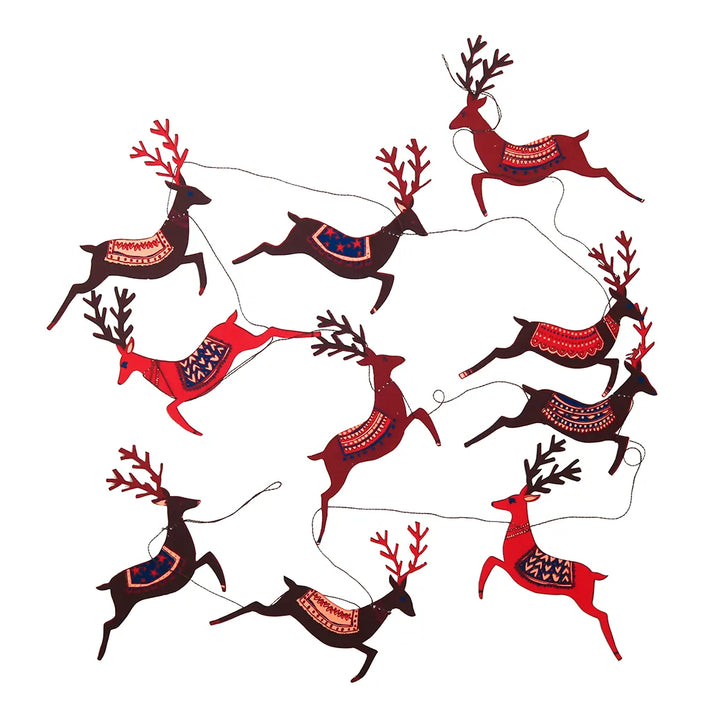 Default Reindeer Sewn Garland from East End Press