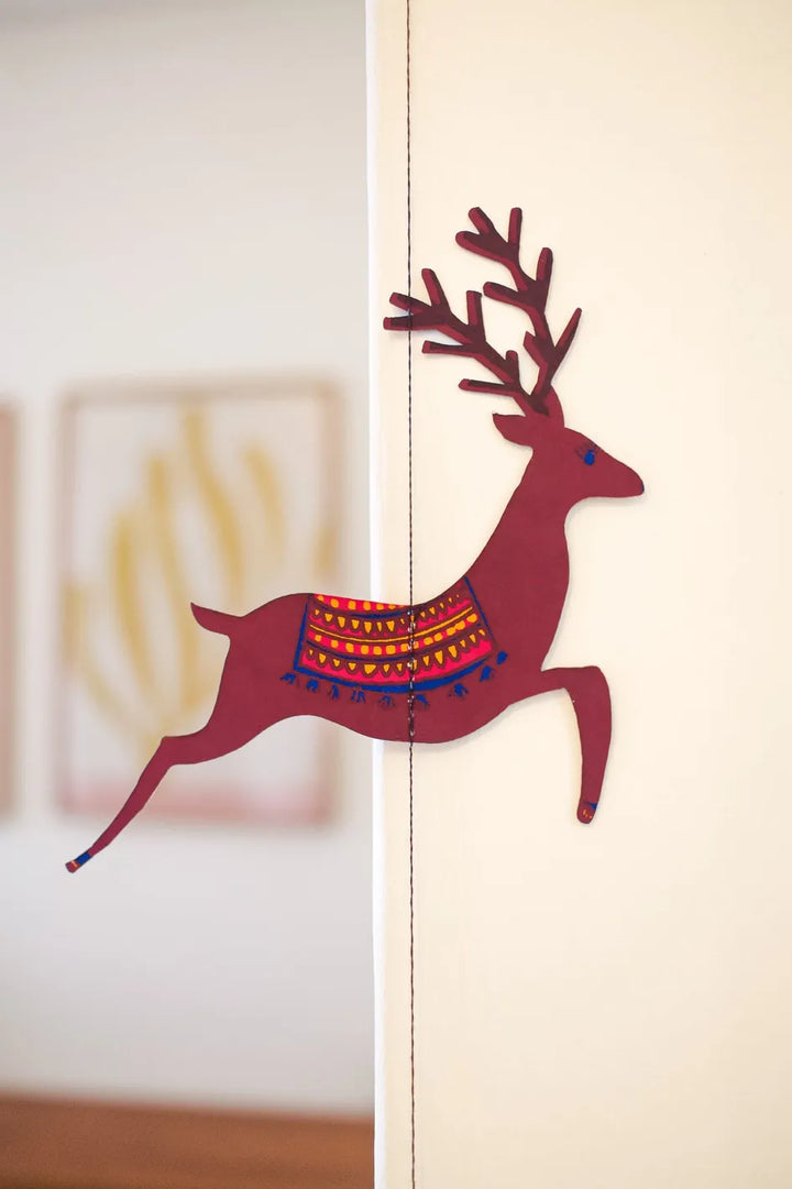Default Reindeer Sewn Garland from East End Press