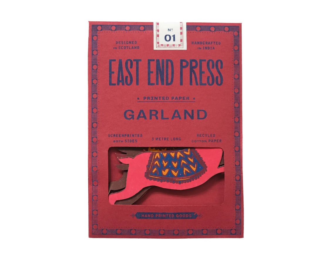 Default Reindeer Sewn Garland from East End Press