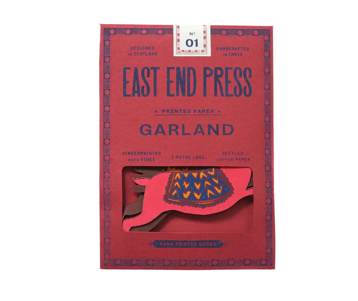Default Reindeer Sewn Garland from East End Press